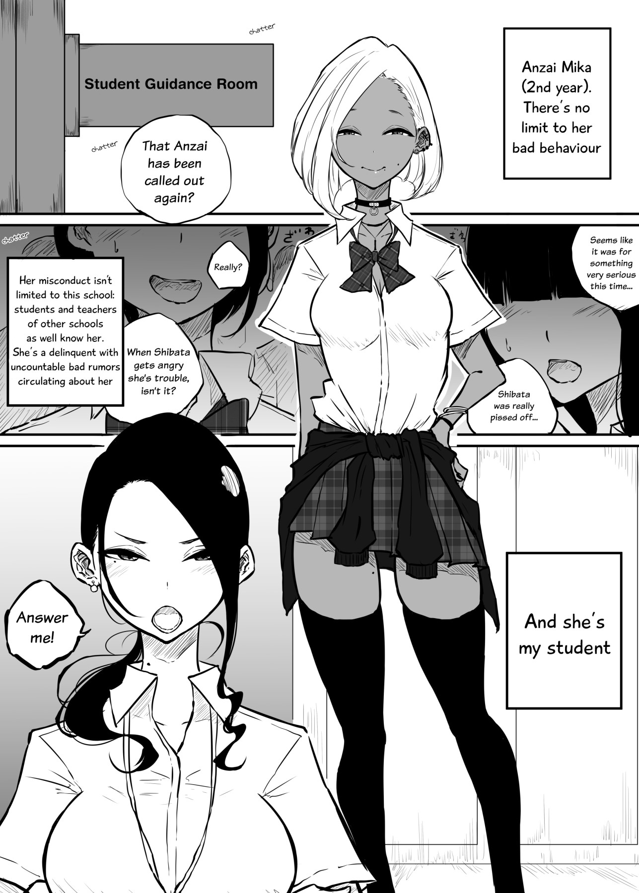 Hentai Manga Comic-The Story of a Strict Teacher Who Got Fucked by Her Gyaru Bitch Student-Read-3